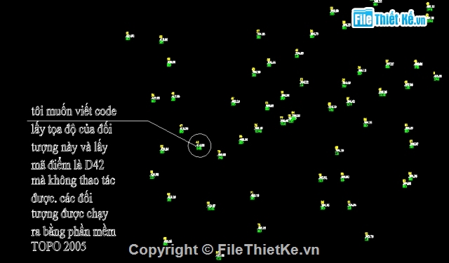 File cad,tọa độ điểm,tên điểm